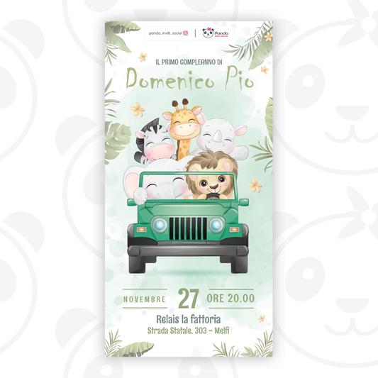 Safari digital invitation