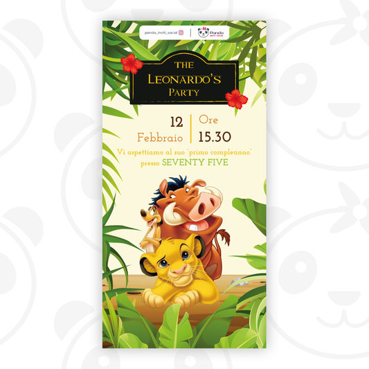Lion King digital invitation
