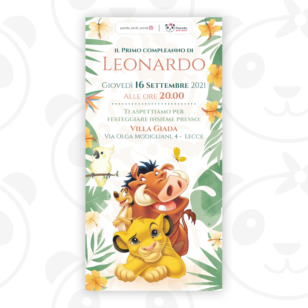 Invito digitale Re Leone