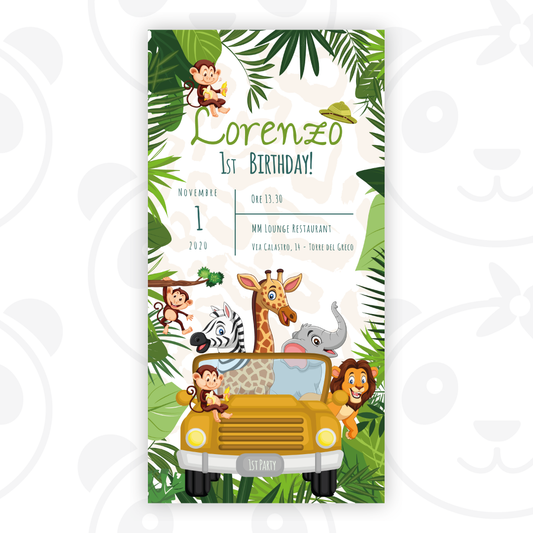 Safari digital invitation