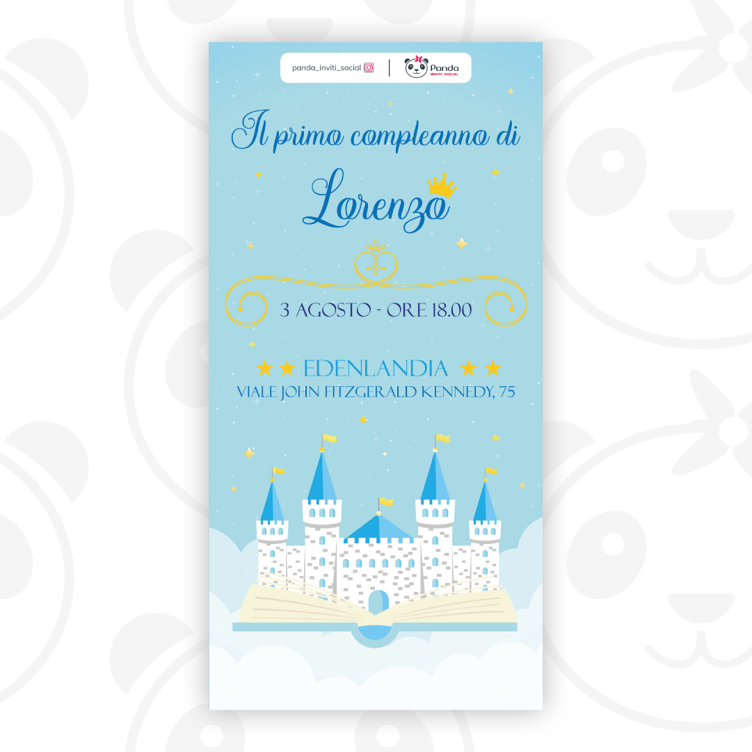 Invito digitale castello delle fiabe