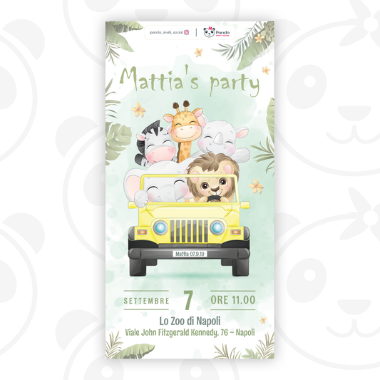 Safari digital invitation