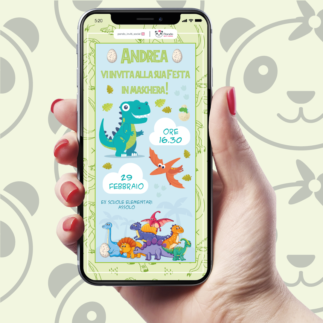 Invito digitale dinosauri