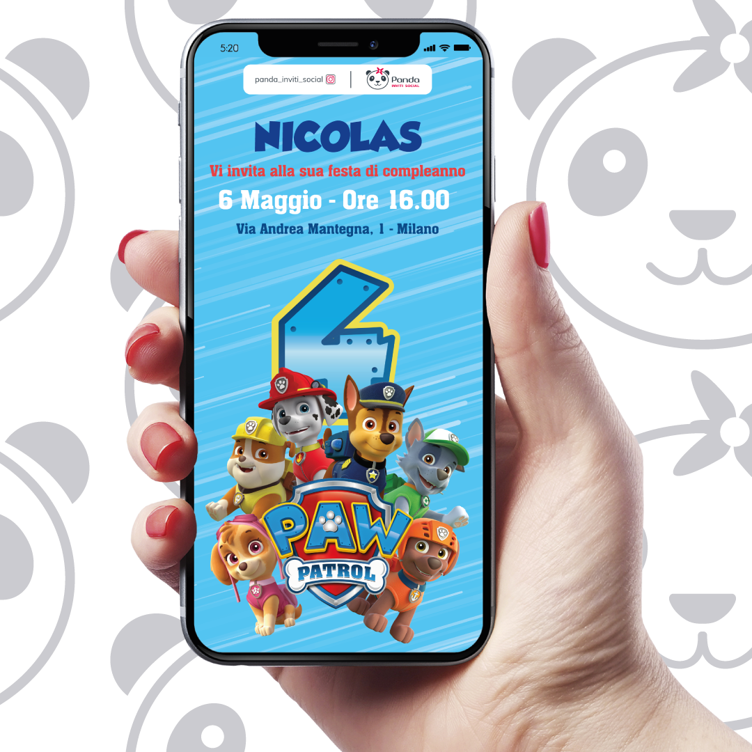 Invito digitale Paw Patrol