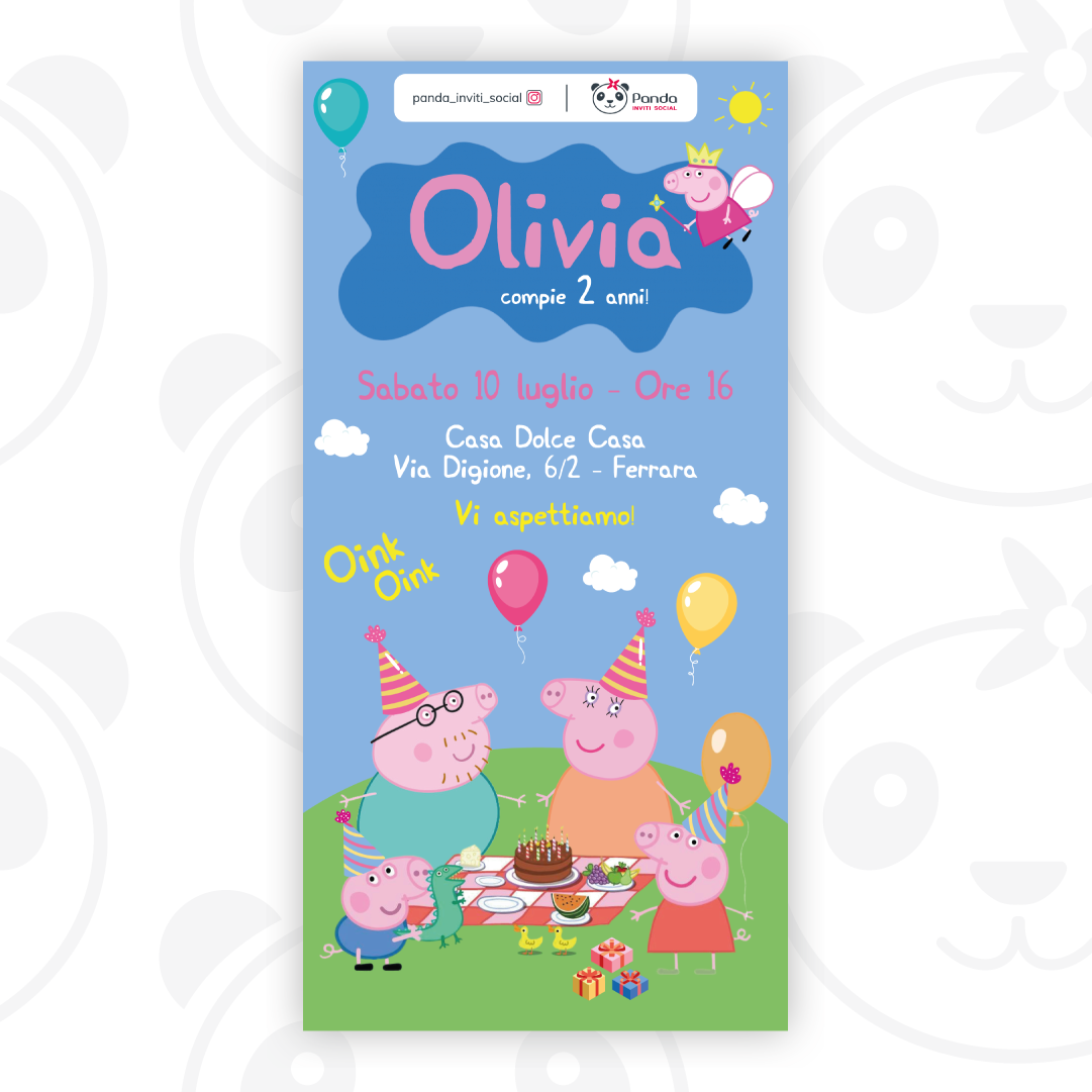 Invito digitale Peppa Pig
