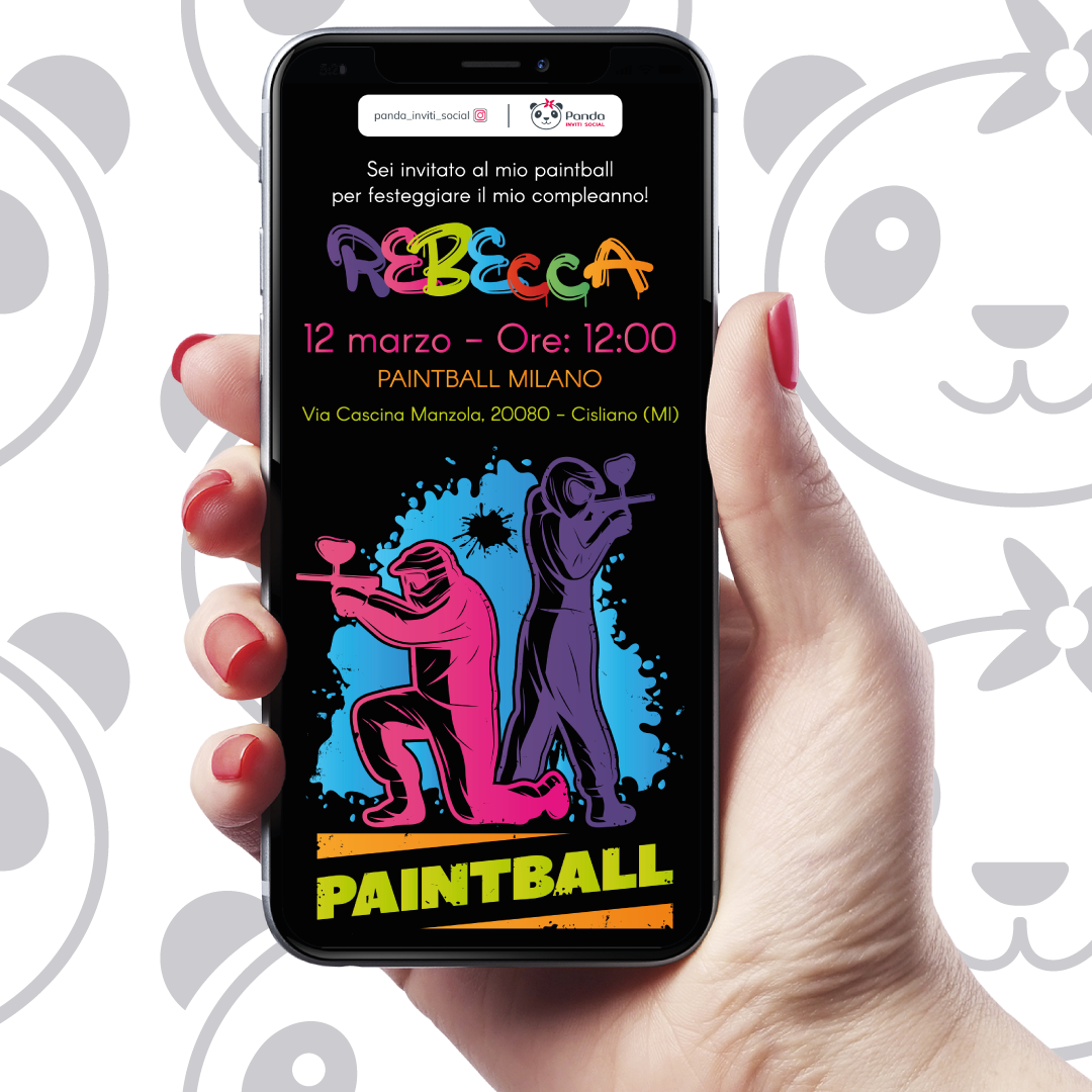 Invito digitale paintball