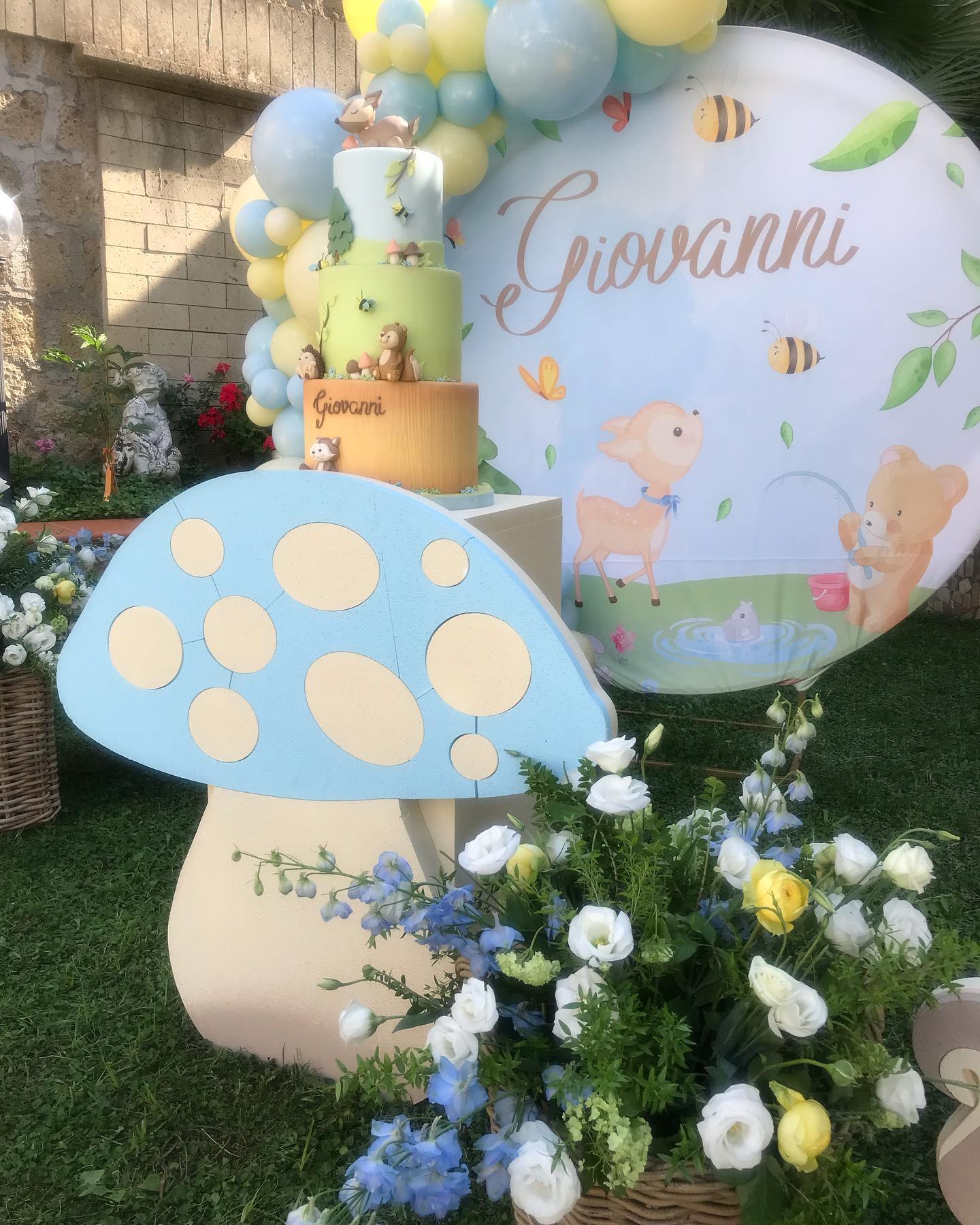 Banner Battesimo animaletti del bosco
