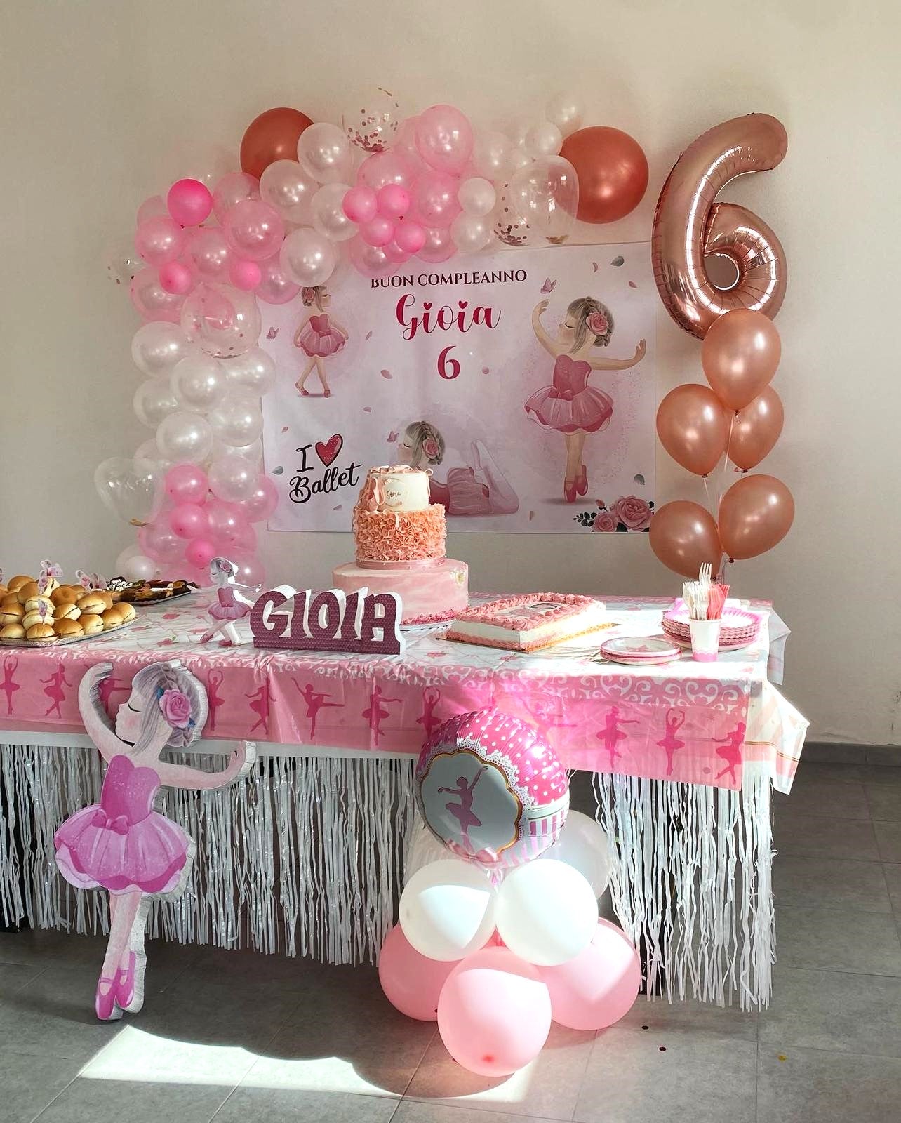 Banner compleanno ballerina classica