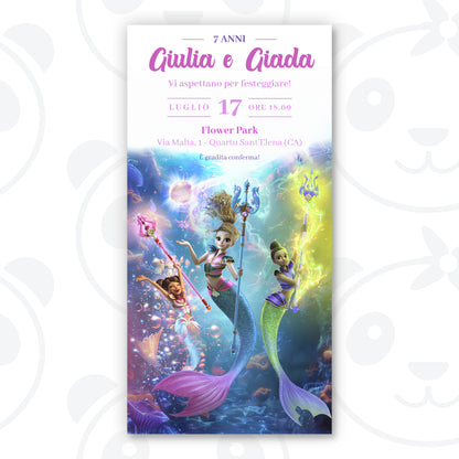 Invito digitale Mermaid Magic