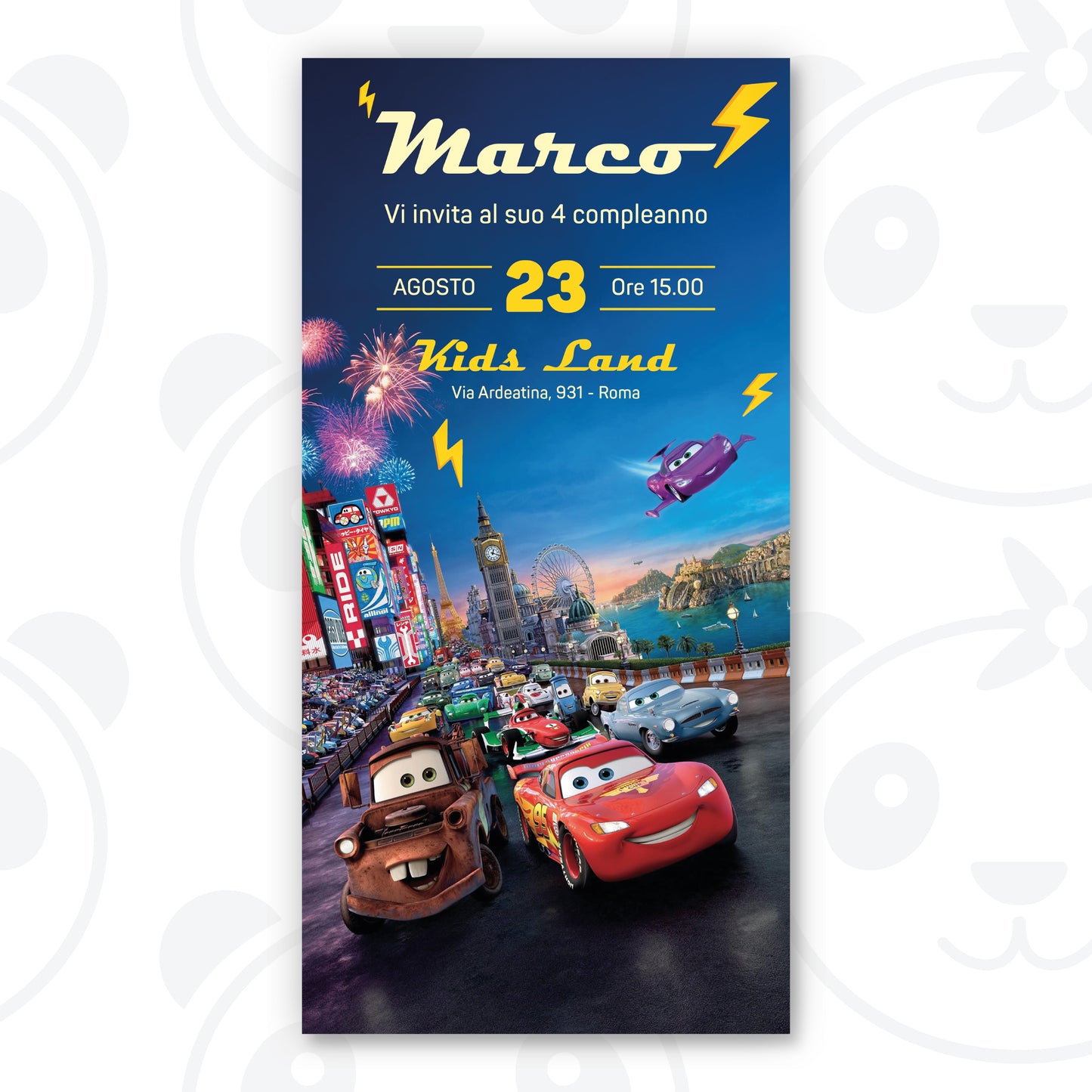 Invito digitale Cars
