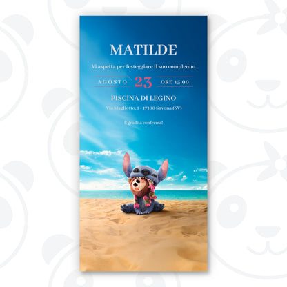 Invito digitale Stitch