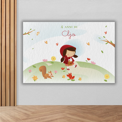 Banner compleanno Cappuccetto rosso