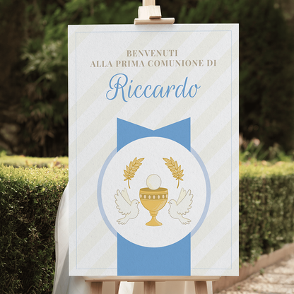 Cartello di benvenuto Prima Comunione