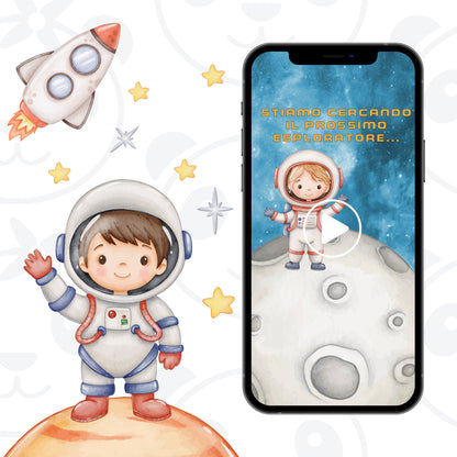 Space theme animated invitation