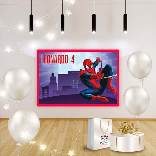 Spiderman birthday banner