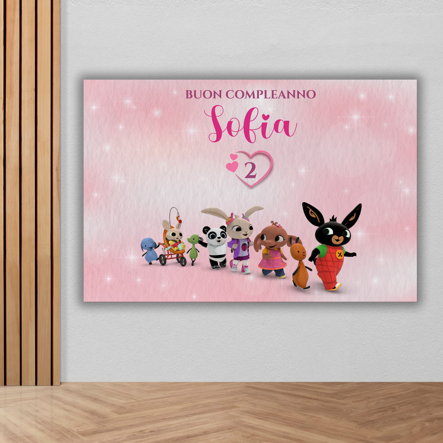 Banner compleanno Bing Pink