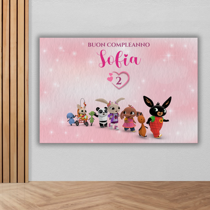 Banner compleanno Bing Pink