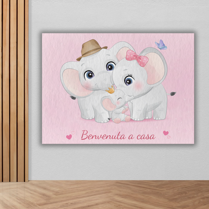 Baby girl birth banner