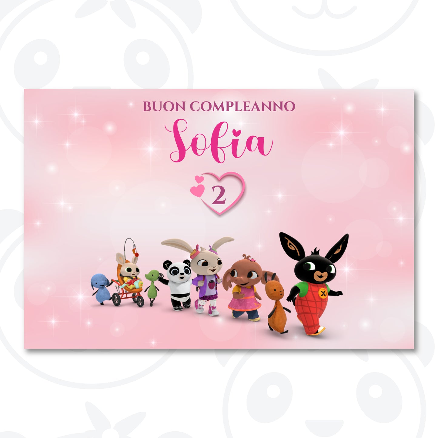 Banner compleanno Bing Pink