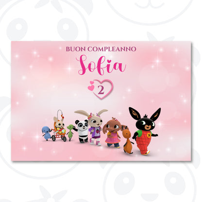 Banner compleanno Bing Pink