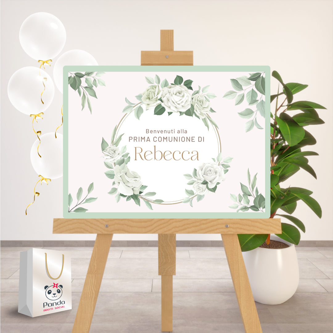 First Communion welcome sign