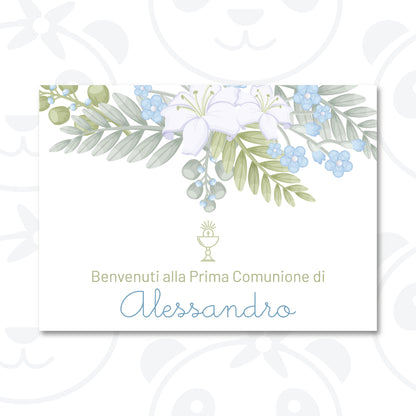Cartello di benvenuto Prima Comunione