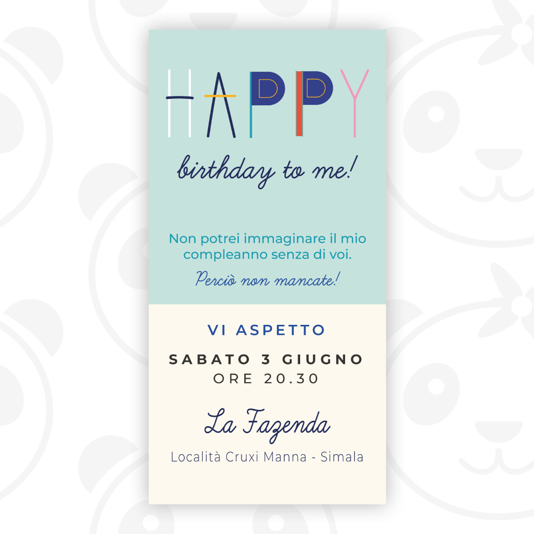 Digital birthday invitation for adults