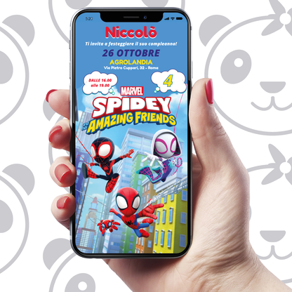 Invito digitale Spidey e i suoi amici