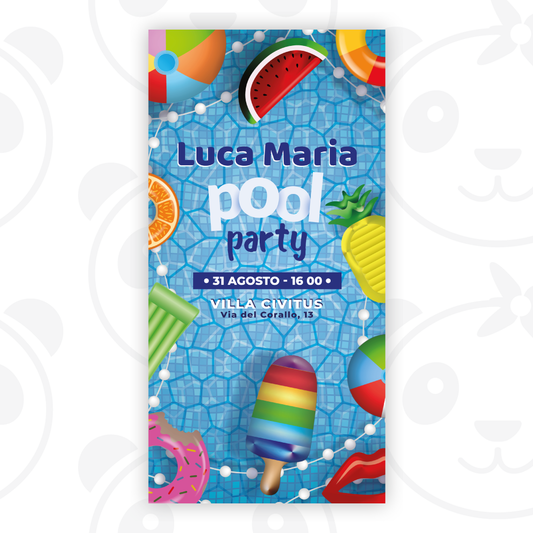 Pool Party digital invitation