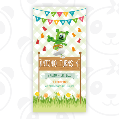 Gummy bear digital invitation