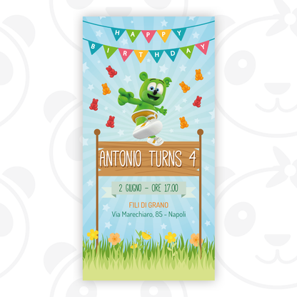 Gummy bear digital invitation