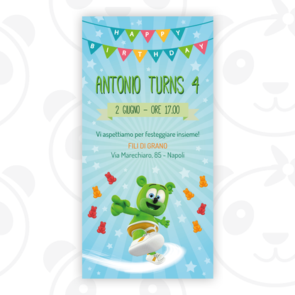 Gummy bear digital invitation