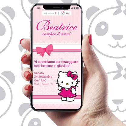 Invito digitale Hello Kitty