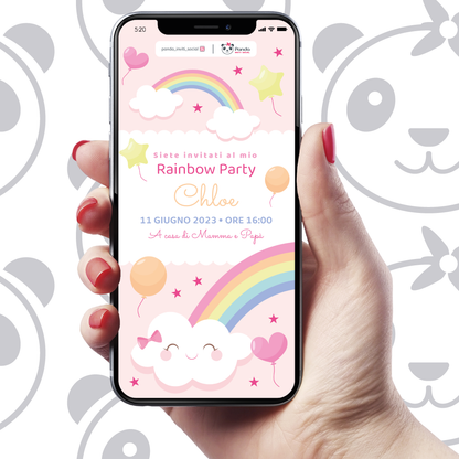 Invito digitale Rainbow Party