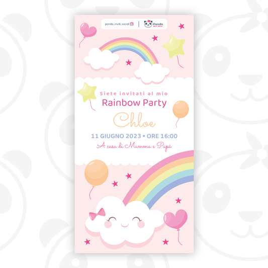 Invito digitale Rainbow Party