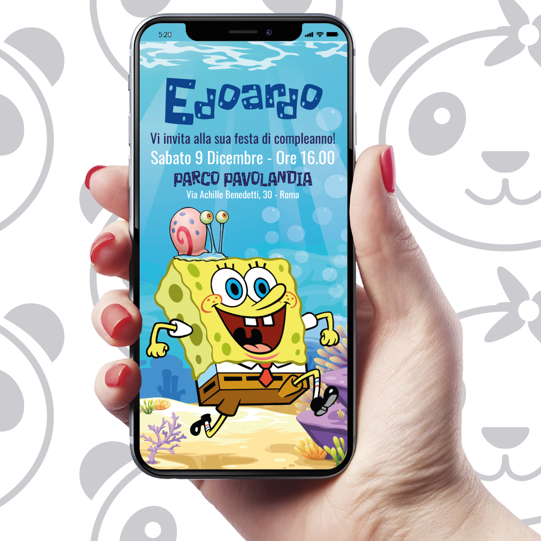 Invito digitale Spongebob