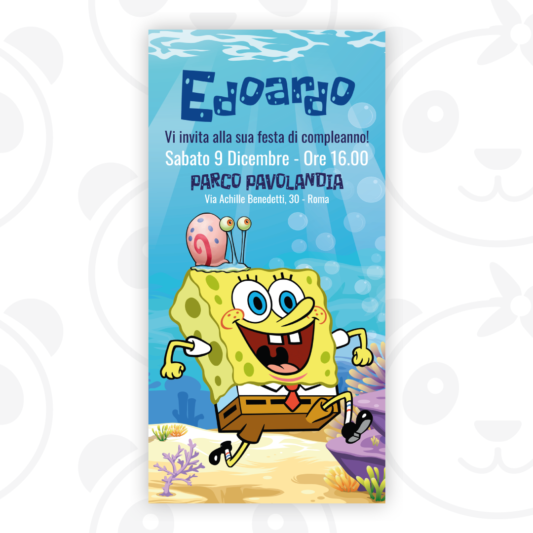 Invito digitale Spongebob