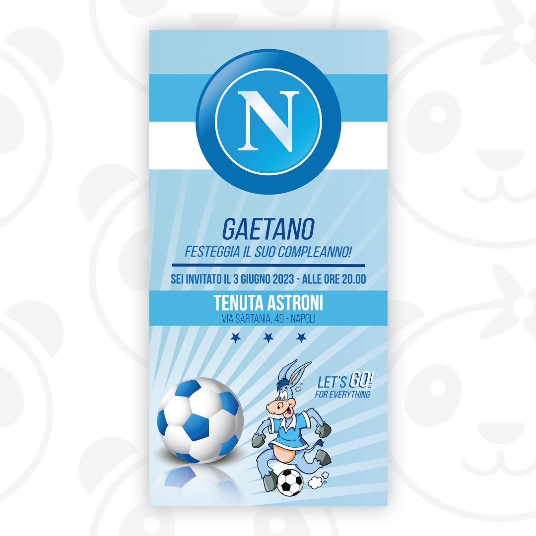 Napoli football digital invitation