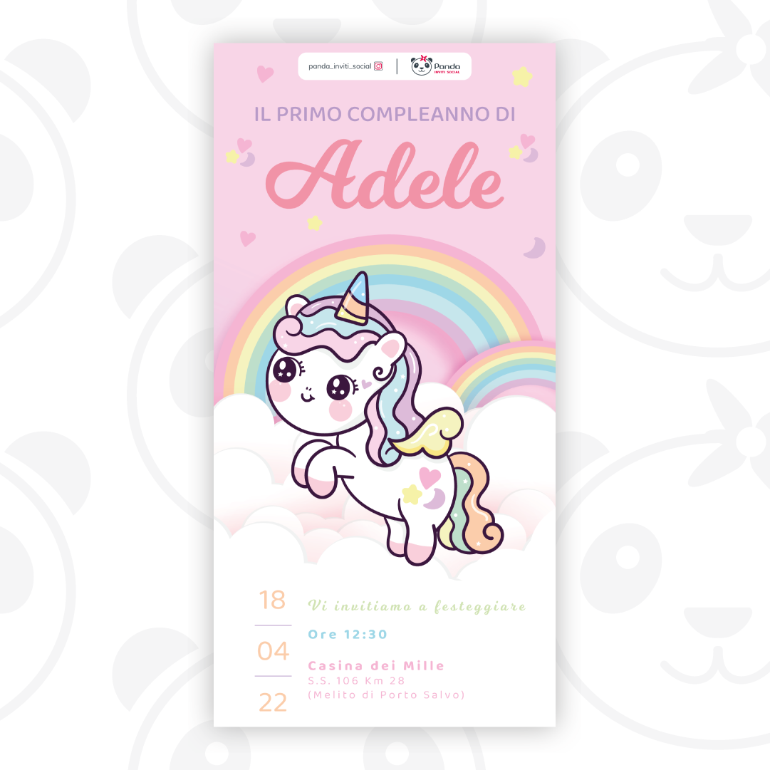 Unicorn digital invitation