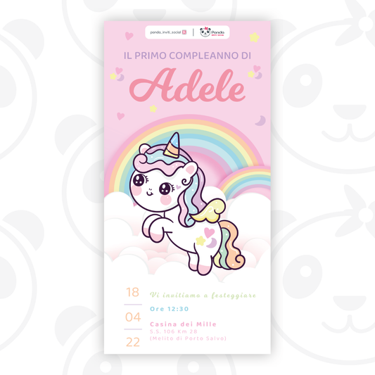 Unicorn digital invitation