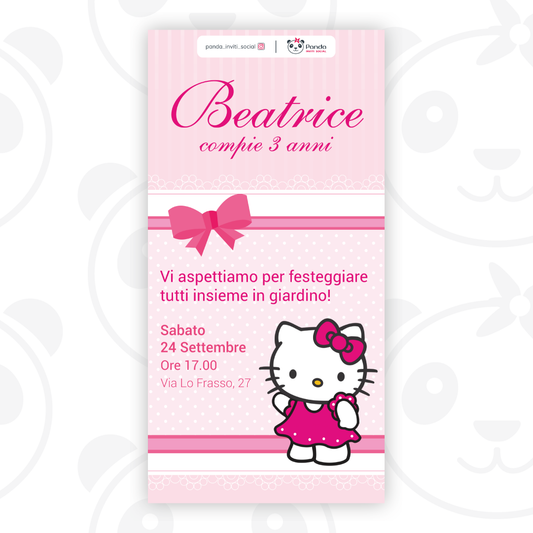 Invito digitale Hello Kitty