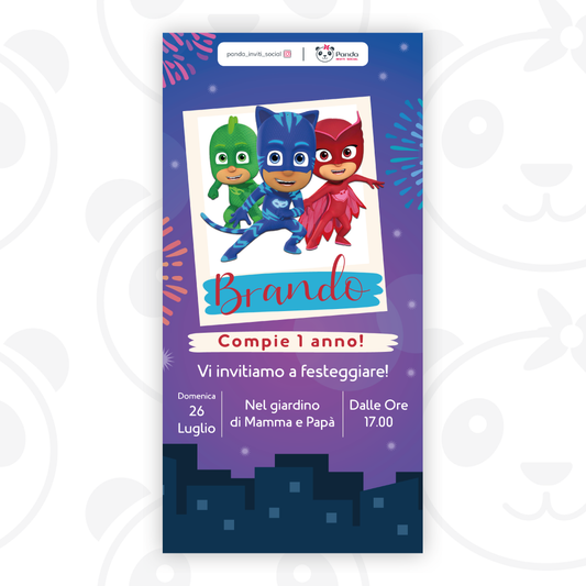 Invito digitale Pj Masks