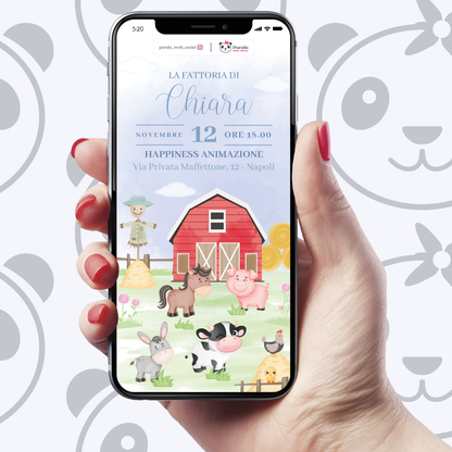 Farmhouse digital invitation