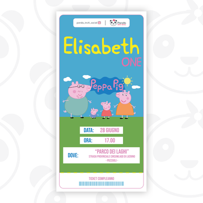 Peppa Pig digital invitation