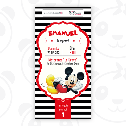 Mickey Mouse digital invitation