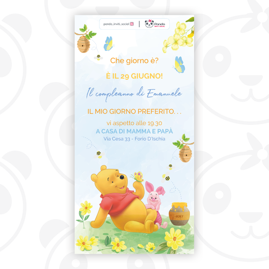 Invito digitale Winnie The Pooh