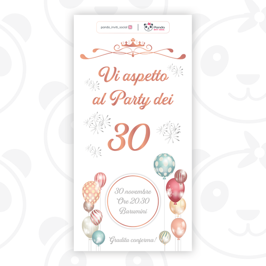 Invito digitale compleanno adulti