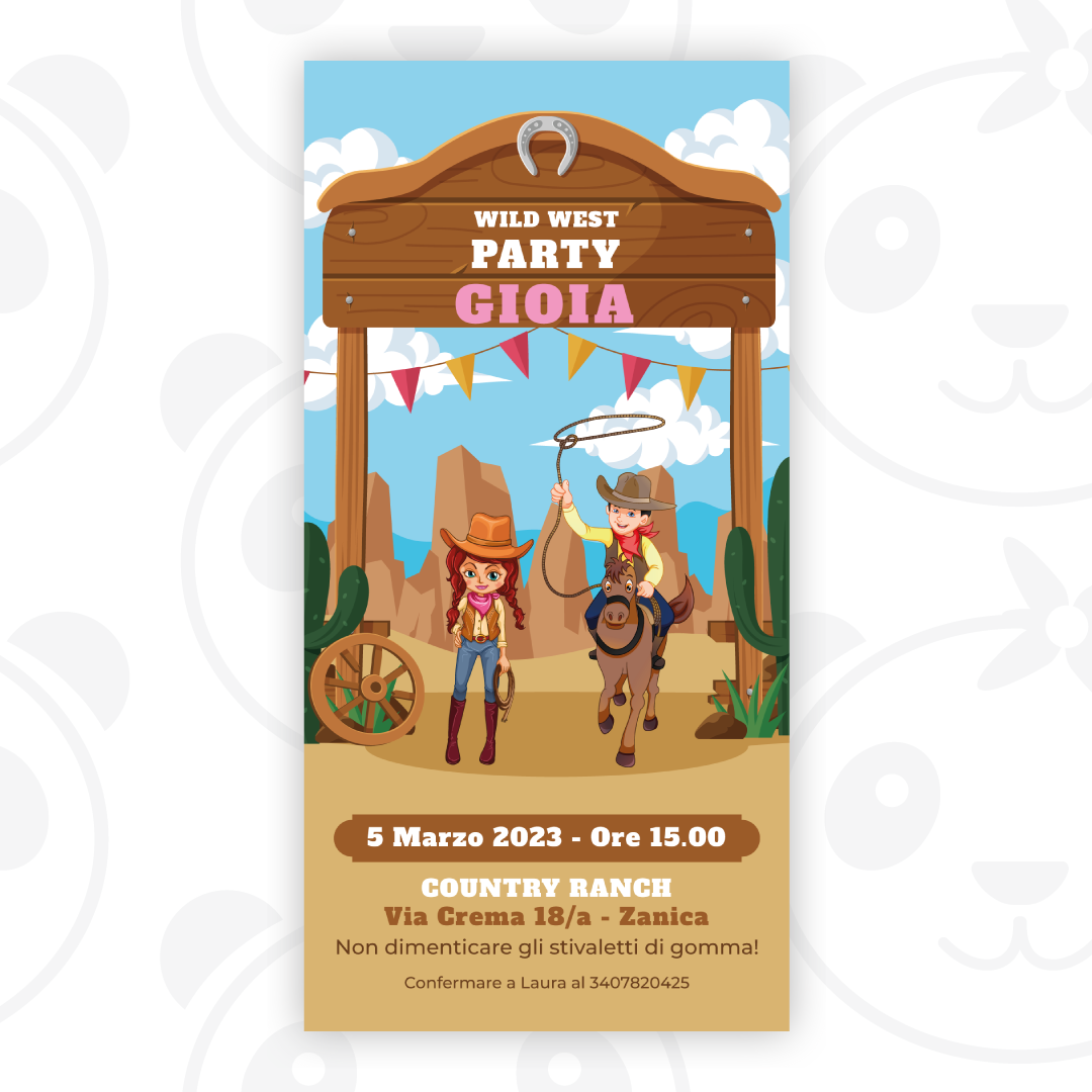 Children's birthday digital invitation