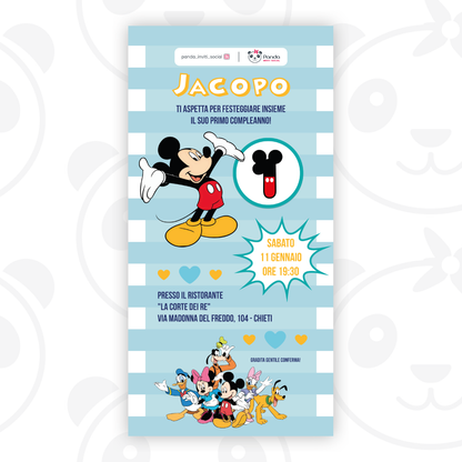 Mickey Mouse digital invitation