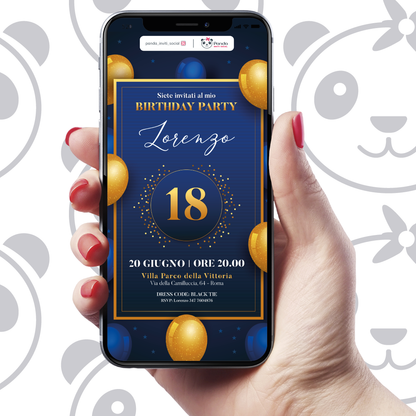 Invito digitale 18 anni